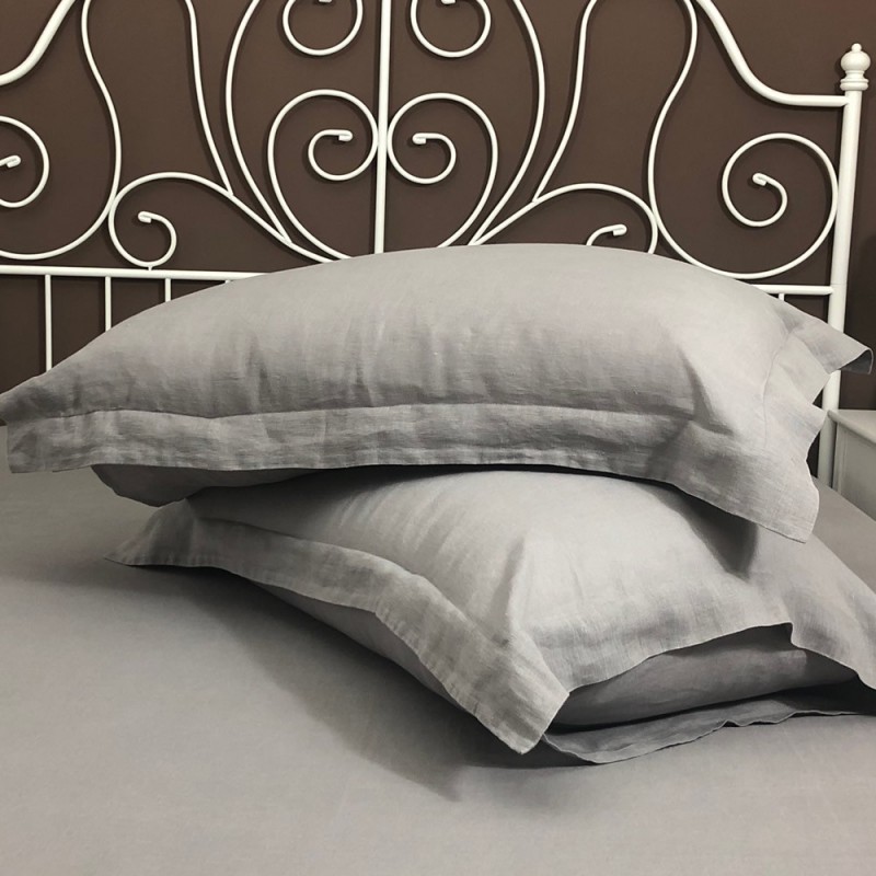 Pillowcase Oxford Linen Atlanta Grey