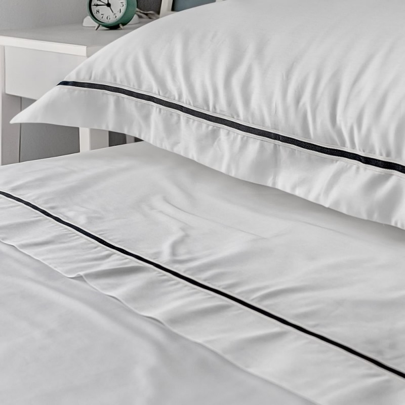 UK Made Classic White 100% Egyptian Cotton Flat Sheet 200 Thread Count 