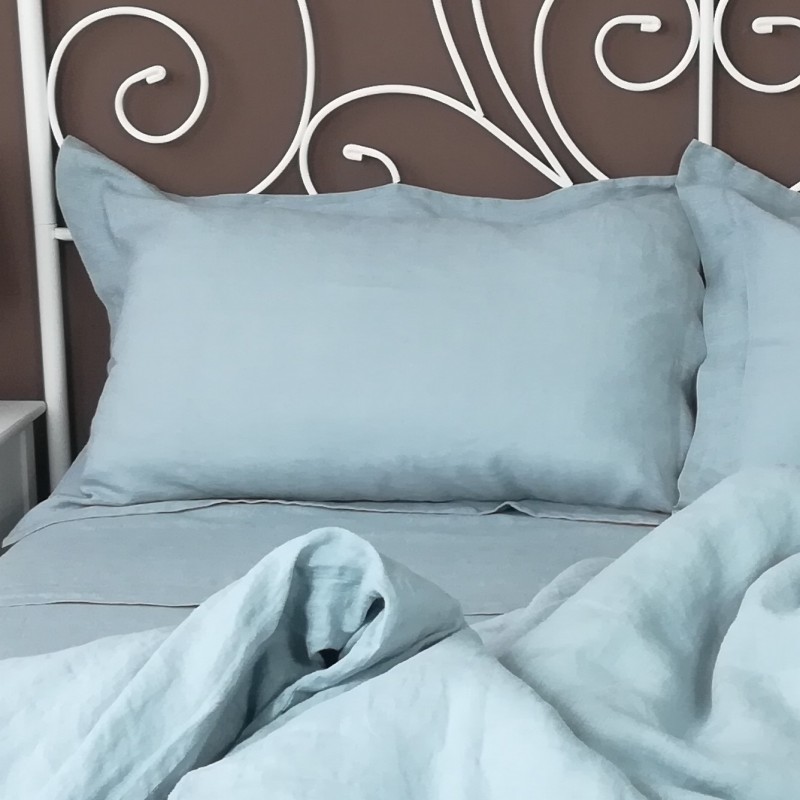 Oxford Pure Linen Pillowcases, slate, set of 2