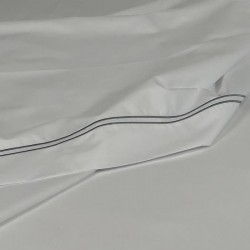 Flat sheet grey trim Egyptian Cotton 200 Thread Count Percale Porto