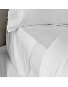 Flat sheets, white Egyptian cotton and linen